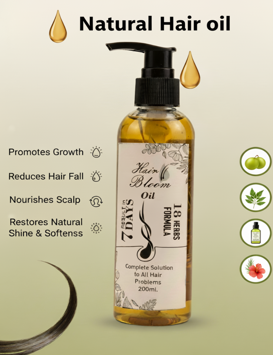 Hair Bloom Organic Hair Oil | 100% Natural | 200ml