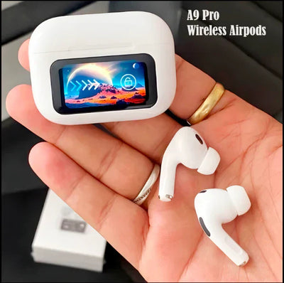 A9 Pro Earbuds Anc/enc Dauble Dark Touch Screen Display Noise Reduction Wireless Earbuds